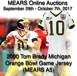 Lot Detail - 2000 Tom Brady Michigan Orange Bowl Game Jersey ...