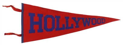 1940s PCL Vintage Hollywood Red 29” Pennant