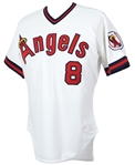 1986 Bob Boone California Angels Team Issued Home White Jersey (MEARS LOA)