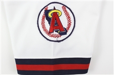 1986 Bob Boone California Angels Team Issued Home White Jersey (MEARS LOA)