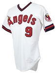 1986 Rob Wilfong California Angels Team Issued Home White Jersey (MEARS LOA)
