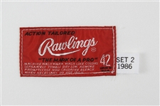 1986 Rob Wilfong California Angels Team Issued Home White Jersey (MEARS LOA)