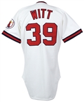 1986 Mike Witt California Angels Team Issued Home White Jersey (MEARS LOA)