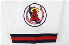 1986 Mike Witt California Angels Team Issued Home White Jersey (MEARS LOA)