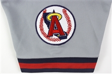 1989 Dick Schofield California Angels Team Issued Road Gray Jersey (MEARS LOA)