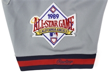 1989 Dick Schofield California Angels Team Issued Road Gray Jersey (MEARS LOA)