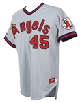 1987 John Candelaria California Angels Team Issued Road Gray Jersey (MEARS LOA)