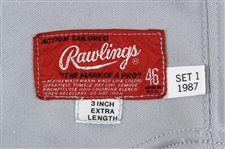 1987 John Candelaria California Angels Team Issued Road Gray Jersey (MEARS LOA)