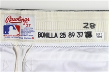  1989 Bobby Bonilla Pittsburgh Pirates Game Used Home White Uniform Pants (MEARS LOA)