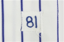 1981 Rawly Eastwick Chicago Cubs Game Used Home Pinstripe Jersey (MEARS LOA)
