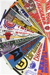 1960’s—2000’s NCAA Football, NCAA Basketball, NBA, NHL, MLB, Individual Baseball Players, and NFL Team, Championship, and Phantom 29” Pennants (Lot of 99)