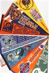 1960’s—2000’s NCAA Football, NCAA Basketball, NBA, NHL, MLB, Individual Baseball Players, and NFL Team, Championship, and Phantom 29” Pennants (Lot of 99)