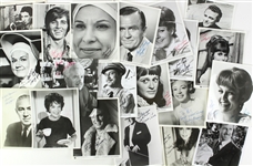 1950’s-1970’s Celebrity and Muscian Personalized Autographed Photos 3 ½” x 5 ½” to 8”x10”, Addressed Envelopes, and Christmas Cards Featuring Robert Alda, Billy Sullivan, Bob Newhart, Makalia Jackson