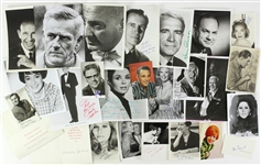 1950’s-1970’s Celebrity and Muscian Personalized Autographed Photos 3 ½” x 5 ½” to 8”x10”, Addressed Envelopes, and Christmas Cards Featuring Robert Alda, Billy Sullivan, Bob Newhart, Makalia Jackson