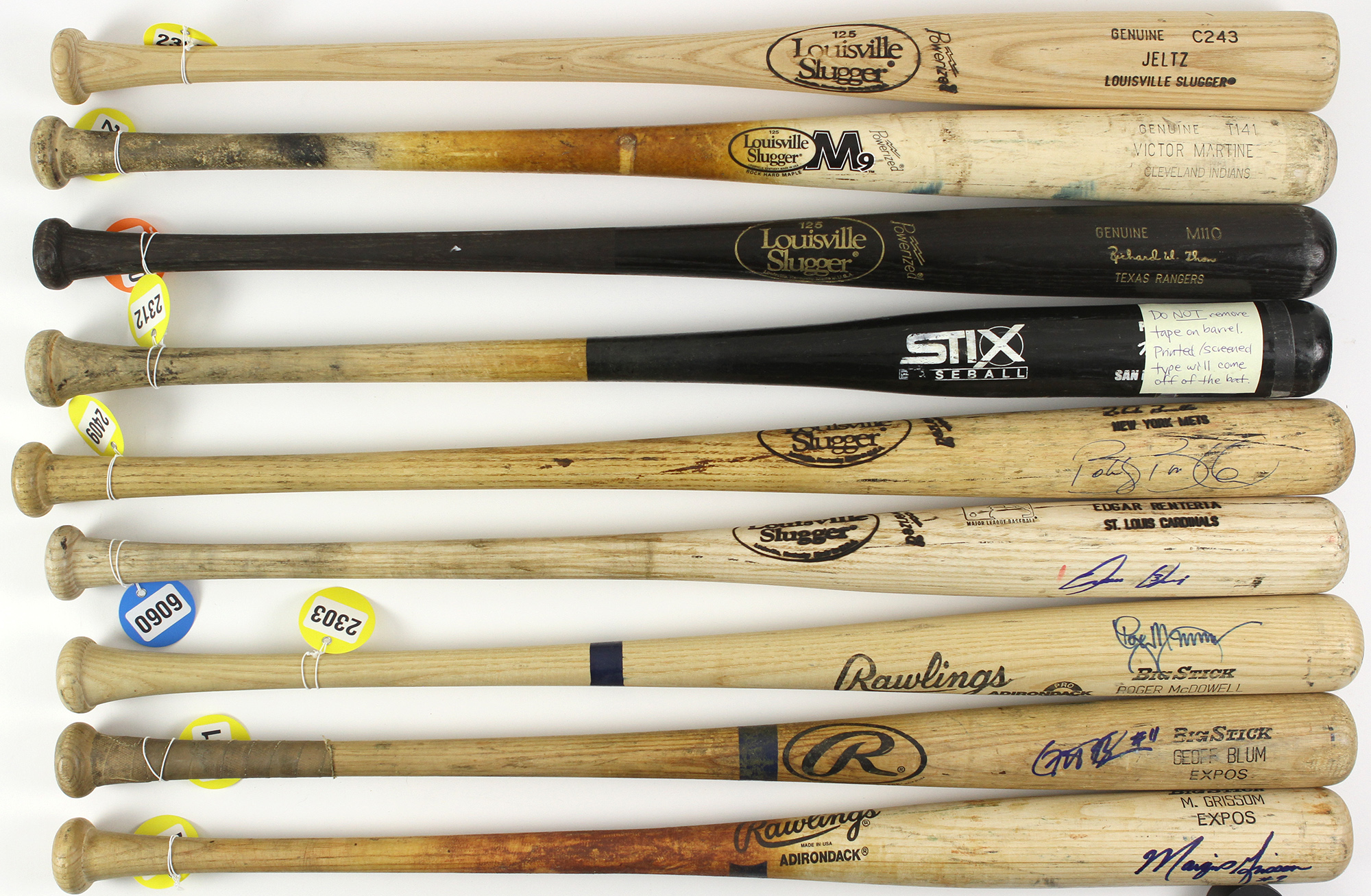 Lot Detail - 1980’s – 2000’s Professional Model Game Used bat ...