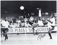 2000s Pele Brazil Soccer Signed 16" x 20" Bicycle Kick Photo (PSA/DNA)