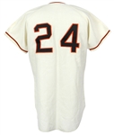 1967 Giants Home #24 Jersey Signed by Willie Mays (MEARS LOA,JSA)