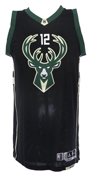 2017 (January 6th) Jabari Parker Milwaukee Bucks Black Game Worn Jersey (MEARS A10/Fanatics)