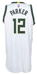 2017 (January 28th) Jabari Parker Milwaukee Bucks Game Worn Home Jersey (MEARS A10/Fanatics)