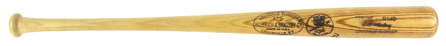 1976 Rick Monday Chicago Cubs H&B Louisville Slugger Professional Model Game Bat (MEARS LOA/JSA)