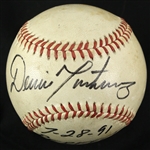 1991 (July 28th) Dennis Martinez Montreal Expos Game Used Ball (JSA)