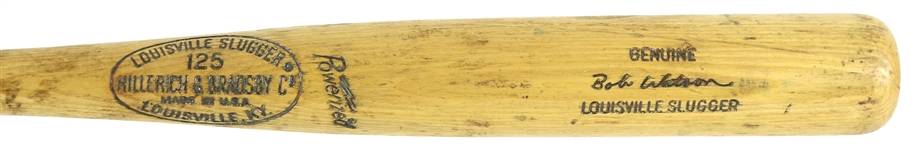 1973-75 Bob Watson Houston Astros Louisville Slugger Professional Model Game Bat (MEARS LOA)