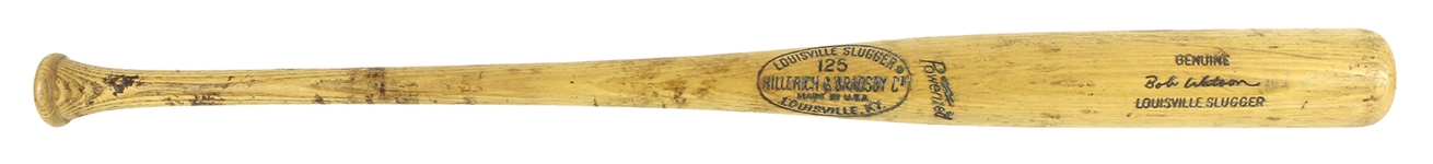 1973-75 Bob Watson Houston Astros Louisville Slugger Professional Model Game Bat (MEARS LOA)
