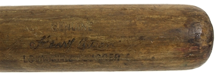 1955 & 1957 Hank Aaron Milwaukee Braves H&B Louisville Slugger Professional Model Game Used Bat (MEARS A6.5)