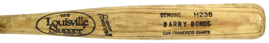 1993-1997 Barry Bonds San Francisco Louisville Slugger Professional Model Game Used Bat (MEARS A10)