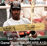 1993-1997 Barry Bonds San Francisco Louisville Slugger Professional Model Game Used Bat (MEARS A10)