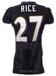 2008 Ray Rice Baltimore Ravens Game Black Jersey (MEARS A5) Style Worn On December 7th