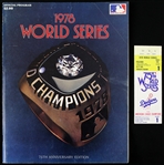 1978 World Series Program and Ticket Stub