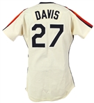 1984-85 Glenn Davis Houston Astros Game Worn Cream Jersey (MEARS LOA)