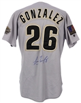 1994 Luis Gonzalez Houston Astros Signed Game Worn Road Jersey (MEARS LOA)*JSA*