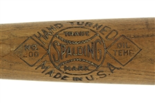 1926-1934 Pie Traynor Pittsburgh Pirates Hand Turned Spalding Professional Model Game Used Bat (MEARS A6.5)