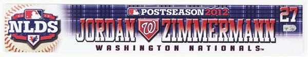2012 Jordan Zimmermann 3x18 Locker Tag