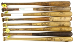 1950’s – 1970’s Professional Model Game Used bat Collection Lot of 16 w/ Bill Russell, Davey Lopes, Bobby Avila, Brian Downing, Roy Smalley, Randy Moffit and more (MEARS LOA)