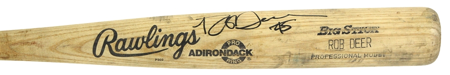 1980’s – 1990 Milwaukee Brewers Professional Model Game Used Bat Collection Lot of 3 w/ Rob Deer, Glenn Braggs and Bill Spiers (MEARS LOA/JSA)