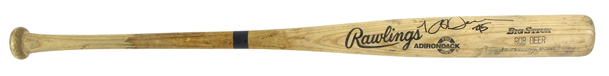 1980’s – 1990 Milwaukee Brewers Professional Model Game Used Bat Collection Lot of 3 w/ Rob Deer, Glenn Braggs and Bill Spiers (MEARS LOA/JSA)