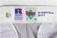 1992 Gary Sheffield Milwaukee Brewers Professional Model Road Spring Training Pants & 1980’s/90’s Milwaukee Brewers #11 Professional Model Batting Helmet attributed to Charlie O’Brien/Greg Vaughn