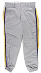 1992 Gary Sheffield Milwaukee Brewers Professional Model Road Spring Training Pants & 1980’s/90’s Milwaukee Brewers #11 Professional Model Batting Helmet attributed to Charlie O’Brien/Greg Vaughn