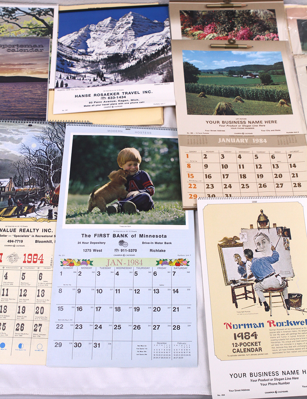 Lot Detail 1980s Salesmen Samples of Superior Gift Calendars & The