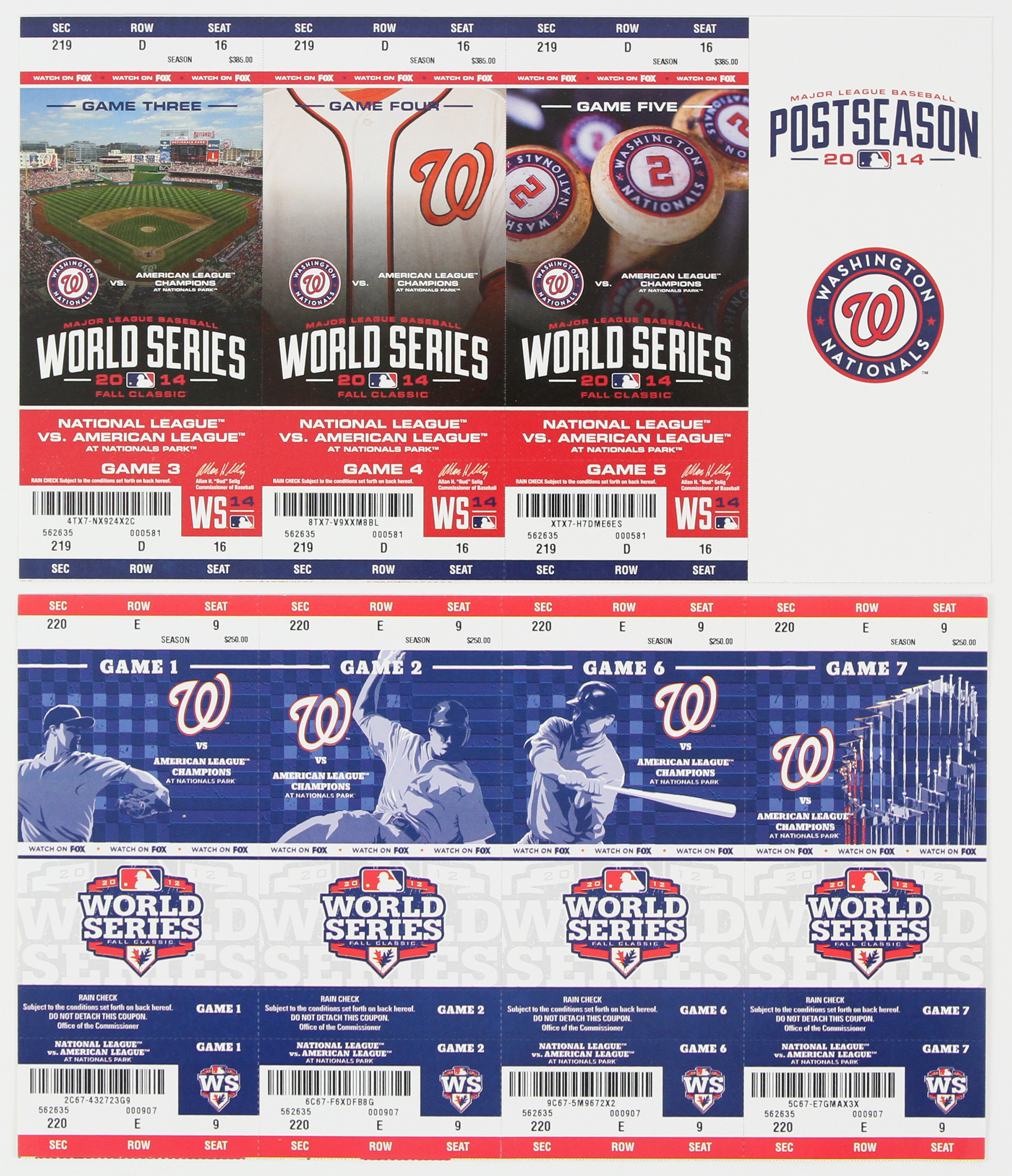 Lot Detail 2014 World Series Full Tickets