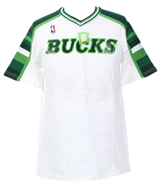 1990 Milwaukee Bucks Game Worn Warm Up Shirt (Milwaukee Bucks COA)