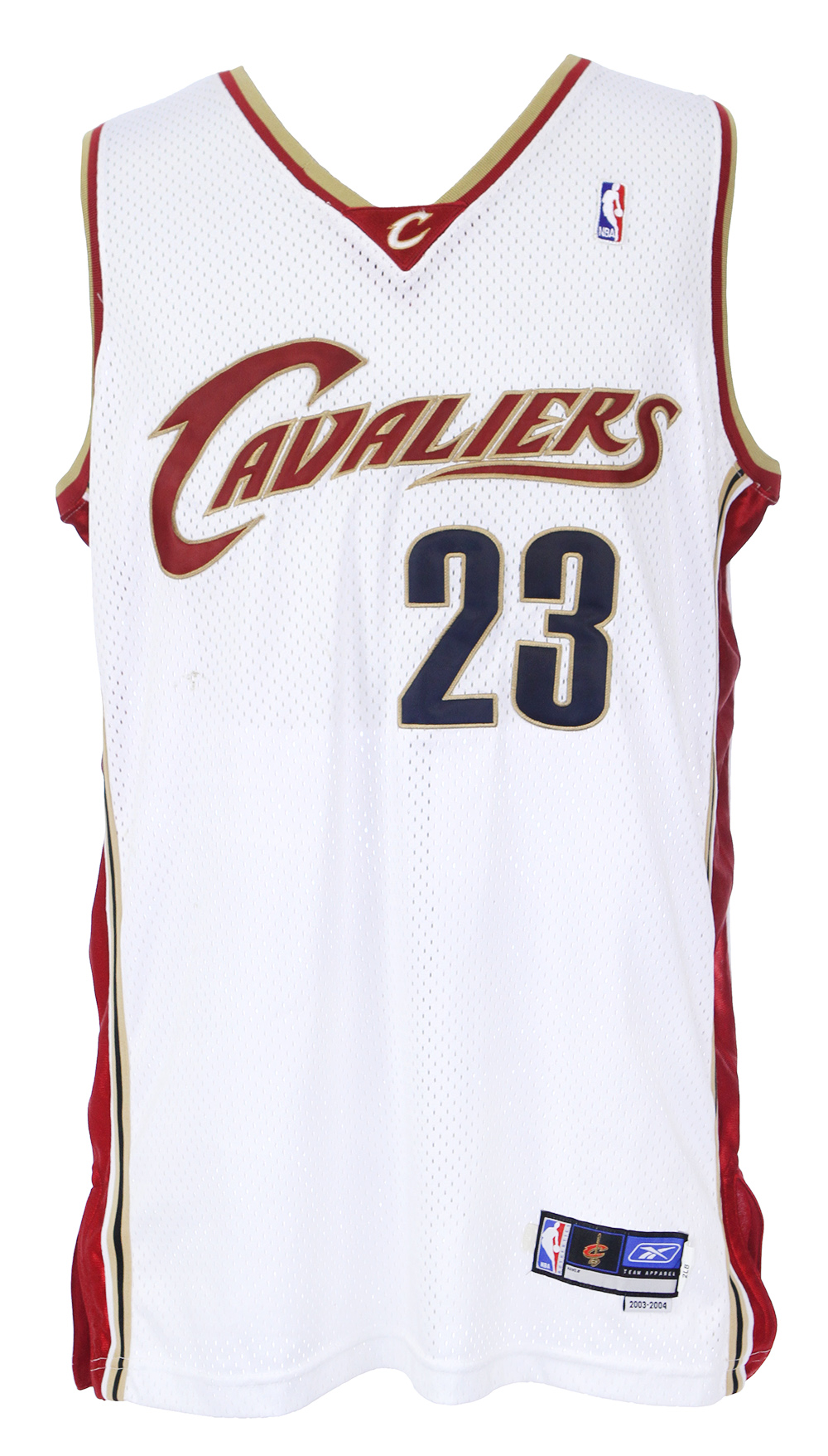 Lot Detail - 2003-04 LeBron James Cleveland Cavaliers Home Jersey ...