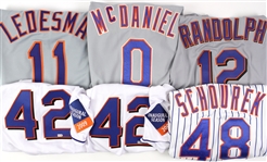 1991-2009 New York Mets Game Worn Jerseys Including Willie Randolph, Sandy Alomar Sr., and More (Lot of 6) (MEARS LOA)