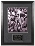 1980s Willie Davis Green Bay Packers Signed 19" x 25" Framed Photo and Plaque (JSA)