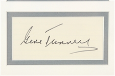1972 Gene Tunney Signed 15 x 19 Framed Letter and Index Card (JSA)