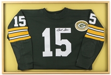 1956-1971 Bart Starr Green Bay Packers Signed Decorative 25"x 37" Framed Jersey