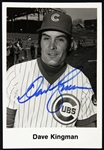 Chicago Cubs Dave Kingman Signed 5"x 3.5" Black & White Photo (JSA)